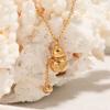 Nuevo Chinoiserie Borla Redonda de Cuentas Calabaza de Bendición Collar de Acero de Titanio Cadena de Clavícula Auspiciosa de Bendición Femenina Regalo