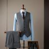 Conjunto de Terno Masculino para Noivo, Casamento e Padrinhos, Traje Formal de Negócios, Estilo Coreano, Terno Preto de Três Peças, Sensação de Alto Padrão