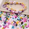 Perlas de Imitación de Agujero Recto de ABS 4-10 mm Mismo Color Cuentas Redondas Cuentas Sueltas Accesorios para Pulseras y Collares Hechos a Mano para Bricolaje