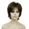 Peluca Sintética de Fibra de Alta Temperatura Estilo Europeo y Americano para Mujer, Moderna y Elegante, Peluca de Cabello Corto Lacio Teñido y Cabello Rizado para Mujeres de Mediana Edad y Mayores