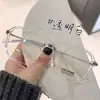 Gafas de marco negro TR90 para mujer, ultraligeras, montura grande, hace que la cara parezca más pequeña, luz azul anti-luz, montura de gafas para miopía, estilo coreano, hace que una cara grande parezca más pequeña