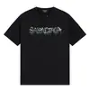 Camiseta de Verano Cruzada Bale25Ss Nuevo Estilo 260g Algodón Peinado Puro Hilo Doble Logo Impreso Lujo Accesible para Hombre y Mujer Manga Corta