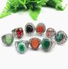 Anel masculino e feminino Anel incrustado de jade Anel de ouro e prata Anel de ágata e jade Lista de presentes