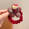 Nuevos Lazos Rojos de Flor de Año Nuevo para Niñas, Cuerdas Rojas Festivas para el Cabello de Año Nuevo, Lindos Accesorios para el Cabello para Niñas