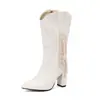 Botas de Caballero con Tacón Alto 40 Puntos de Amazon Puntiagudas Botas de Talla Gruesa Altas 48 Botas para Mujer Comercio Exterior Botas con Borlas Nuevas Marrones