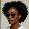 Gafas de Sol Retro Europeas y Americanas de Montura Pequeña Cuadrada Moda Simple de Gama Alta Tendencia Gafas para Mujer Personalizadas de Celebridad de Internet