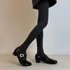 Versión de Piel de Vaca Zapatos Mary Jane Good Girl para Mujer Franceses Lindos Punta Redonda Corte Bajo Tacón Alto Zapatos de Salón Una Correa Zapatos Pequeños de Cuero