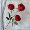 3 cabeças concubina imperial rosa Parede salão de casamento teto estrada chumbo arranjo de flores arco decoração flor artificial casamento flor artificial atacado Ling