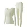Al por mayor de comercio exterior transfronterizo europeo y americano conjunto de ropa interior térmica para mujer con almohadillas en el pecho, talla grande para mujeres de talla grande