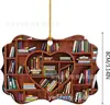 23 Novas Decorações de Natal Amantes de Livros Coração Decorações de Bibliotecário Penduricalhos para Carro Decorações para Casa