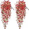 Amazon Flores Artificiales de Plástico Simulación Transfronteriza 45 Piezas Eucalipto Violeta Planta de Jardín Enredadera Colgante Decoración Colgante