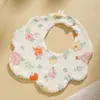 Babero para Bebé de 6 Capas de Gasa de Algodón con Forma de Pétalo Babero para Babas Babero para Recién Nacido Clase A Pañuelo Bandana Babero Antivómitos
