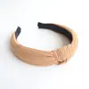 Nueva Diadema de Tela Retro Elegante Anudada Estilo Coreano Moda Diadema Ins Ancha Tejida Diadema Anudada Accesorio para el Cabello