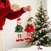 Decoraciones navideñas pareja de dibujos animados cinturón colgante muñeco elfo accesorios para disfraz de escena colgante para árbol de Navidad