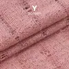 Tecido Floral com Listras Verticais 170g, Poliéster Primavera e Verão Textura Vazada Base para Camisa Colete Calça Wide-Leg