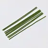 Venta al por mayor de fábrica Alambre Floral Recubierto 15 cm Tallo de Flor Verde Hecho a Mano DIY Materiales para Flores Artificiales Accesorios de Navidad