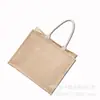 Bolsa de Lino en Stock Lino Sin Estampar Bolso Retro de Yute Buena Calidad Imitación Lino Bolsa de Compras Algodón y Lino Bolsa de Yute Al por Mayor