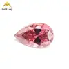 Venta al por mayor de fábrica moissanita de color forma especial gota de agua forma de pera piedra desnuda 1-3 quilates claridad VVS certificado código de cintura completo