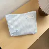 Bolsa de Armazenamento Simples com Laço, Bolsa Interna Essencial para Viagem, Bolsa para Retoque de Maquiagem, Bolsa de Armazenamento de Cosméticos Portátil de Grande Capacidade para Mulheres
