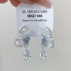 [Mariposa Vuela] Mariposa Azul Degradado Gotas de Agua Zirconia Aguja de Oreja Red Celebrado Nuevo Diseño Nicho Sentido Avanzado
