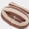 Sombrero de Orejas de Gato a Rayas Blancas y Negras Estilo Coreano de Celebridad de Internet Cálido Sombrero Jersey Sombrero Tejido Moderno Combinable Sombrero para el Frío