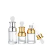 Frasco transparente para óleo essencial atacado frasco conta-gotas de essência 20ml30ml frasco de vidro 50ml sub-frasco cosmético portátil