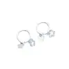 Pendientes Huecos Dobles de Mariposa de Lujo Ligero Francés Diseño de Nicho Exquisitos Versátiles Joyería para Orejas Elegante de Moda
