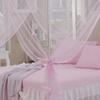 Cama de três portas cortina mosquiteiro novo lado Rosa têxtil Palácio de aço inoxidável mosquiteiro estudante respirável mosquiteiro superior quadrado