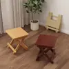Taburete plegable engrosado para uso doméstico, taburete portátil para cambiarse los zapatos, banco pequeño para niños, taburete de pesca para exteriores, silla de madera maciza