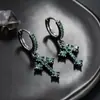 Pendientes de Cruz para Hombre, Pendientes Clásicos Transfronterizos de Amazon para Mujer, Incrustados con Circonita de Alta Calidad, Pendientes de Moda Europeos y Americanos