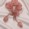 Elástico de Cabelo Oversized Estilo Coreano Intestino de Porco, Corda de Cabelo Versátil com Renda de Bolinhas, Elástico para Rabo de Cavalo Alto, Elástico de Borracha, Acessório de Cabelo de Alta Qualidade