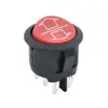Interruptor Basculante de Encendido Kcd1 Rojo Sólido con Flecha Seis Pines Dos Posiciones Certificado Cb Redondo 23 mm