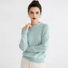 Suéter de cachemira para mujer 100% cachemira de cabra pura, cuello semi-alto, nuevo top de punto pullover holgado para otoño e invierno