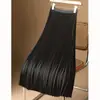 Saia plissada de cetim de alta qualidade de cor sólida, saia plus size para todos os gostos