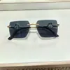Nuevas Gafas de Sol Metálicas Sin Montura de Moda Transfronteriza Personalidad Europea y Americana Cabeza de Leopardo Irregular Gafas de Sol Versátiles de Moda