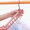 1 peça - Cabide mágico dobrável multifuncional de nove furos, armazenamento conveniente e armário de armazenamento que economiza espaço