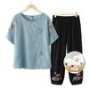 Trajes de Ropa de Verano para Personas de Mediana Edad y Mayores, Camisetas de Algodón de Manga Corta de Verano para Abuelas y Madres, Ropa para Personas Mayores y Señoras Mayores