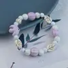 Pulsera de cerámica de Jingdezhen, nueva y que no se decolora, para estudiantes mujeres, pulsera de cuentas de estilo antiguo, pulsera de cerámica fresca y moderna