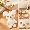 Chaveiro de urso PU de desenho animado, figura 3D fofa, pingente de bolsa, acessório de mochila, pequeno presente, adequado para caixas e bolsas