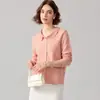 [100% Lã] 2025 Outono Novo Casual Elegante Temperamento Lapela Renda Jacquard Cardigã Tricotado Feminino