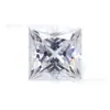 Moissanita Blanca Princesa 0.6-3 Quilates Piedra Suelta Cuadrada Ángulo Recto Color D Moissanita Joyería DIY con Piedras