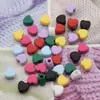 Acrílico Furo Reto Coração de Pêssego Cor Doce Contas Contas Joias DIY Corrente de Celular Chaveiro Pendente de Carro Acessórios com Contas
