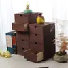 Caja de Almacenamiento Organizadora Tipo Cajón de Madera Maciza Gabinete de Almacenamiento de Escritorio para el Hogar Caja para Cosméticos y Joyería Caja de Almacenamiento para Archivos de Oficina