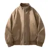 Chaqueta de Cuero Gruesa con Forro de Felpa Feishun 2026 Otoño/Invierno para Hombre, Abrigo Casual, Estilo Pareja, Marca de Moda, Corte Holgado, Versátil