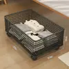 Caja de Almacenamiento con Ruedas para Debajo de la Cama Gabinete Extraíble Debajo de la Cama Bandeja Móvil para Ropa Plana Juguetes en Casa Estante de Almacenamiento Móvil