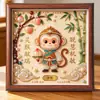Doce Signos del Zodiaco Pintura de Perlas DIY Nuevo Estilo Chino Hecho a Mano Cultural Creativo Bendición Dibujos Animados Sala de Estar Pasillo Marco de Fotos Adorno
