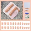 Venta Directa Personalizada de Fábrica Uñas Cortas, Medias y Largas para Manicura, Uñas Portátiles de Fototerapia Hechas a Mano, Pegatinas para Uñas, Estilo de Lujo Accesible 24 Piezas
