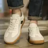 Zapatillas de entrenamiento alemanas de primavera, estilo retro para hombre, adecuadas para primavera y otoño, con suela de goma, zapatillas deportivas casuales, zapatos de hombre, zapatillas blancas de cuero genuino