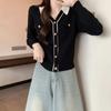 Estilo Francés Nuevo Estilo Suéter Elegante Suéter Tejido Sentido del Diseño Estilo Occidental Moda Chaqueta Cárdigan Suéter Tejido Estilo Coreano