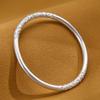 9999 pulseira de tornozelo feminina com padrão de grama rolante, pulseira de prata maciça antiga com fecho fechado, design com senso chinês, presente para namorada